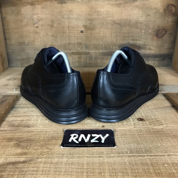 NEW Cole Haan Original Grand Wingtip Triple Black - Picture 4 of 8